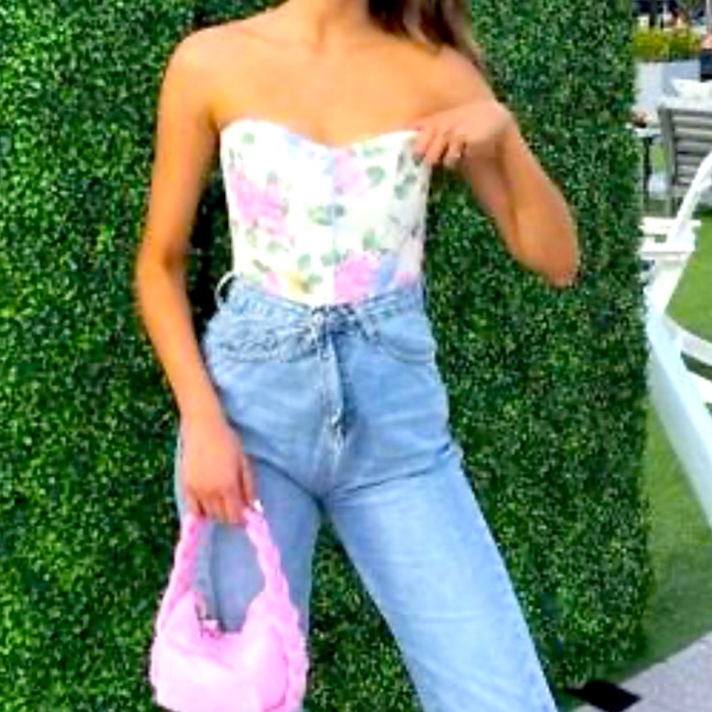 Zara Floral Corset with tags. Size Medium.